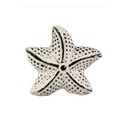Star Fish Cabinet Knob in Distressed White