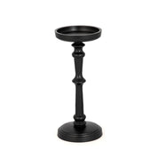 Black Pillar Candle Holder Set