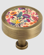 FLORAL STICKER PRINT CABINET KNOB