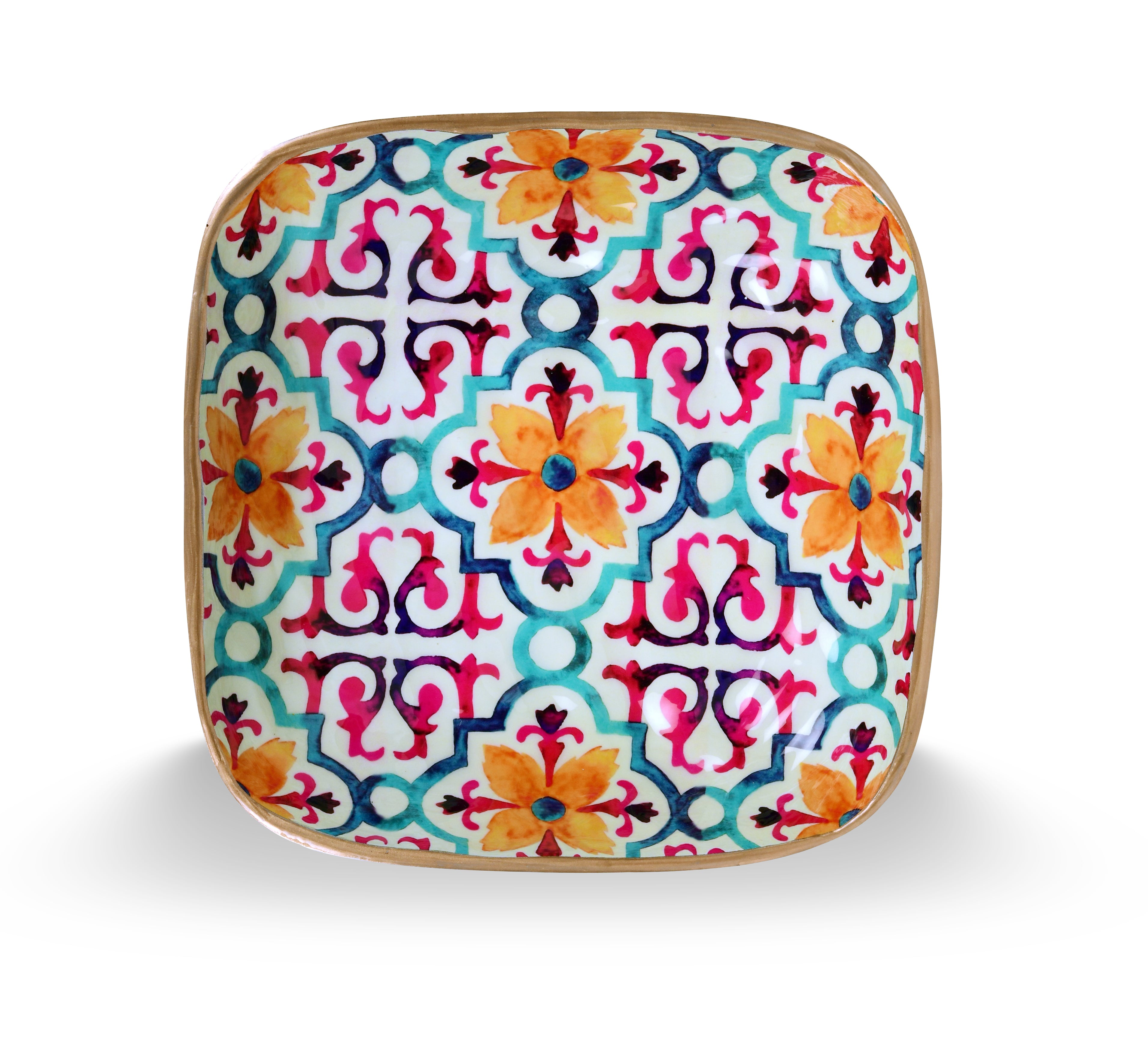 Enamel Metal Square Bowl