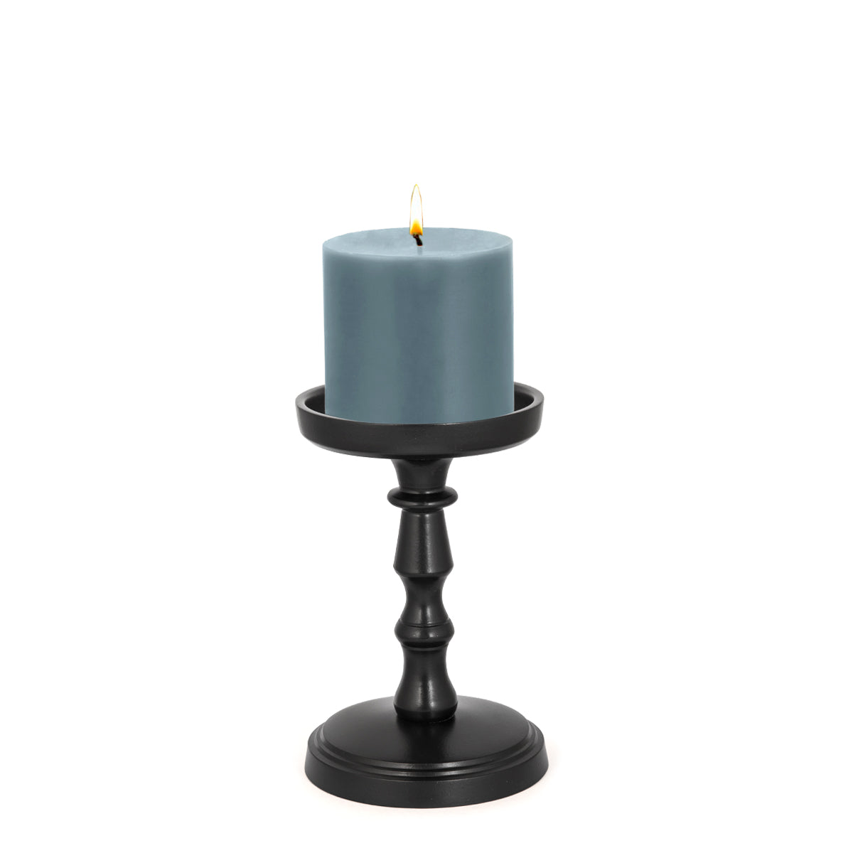 Candle Holder in Black - 6" Height