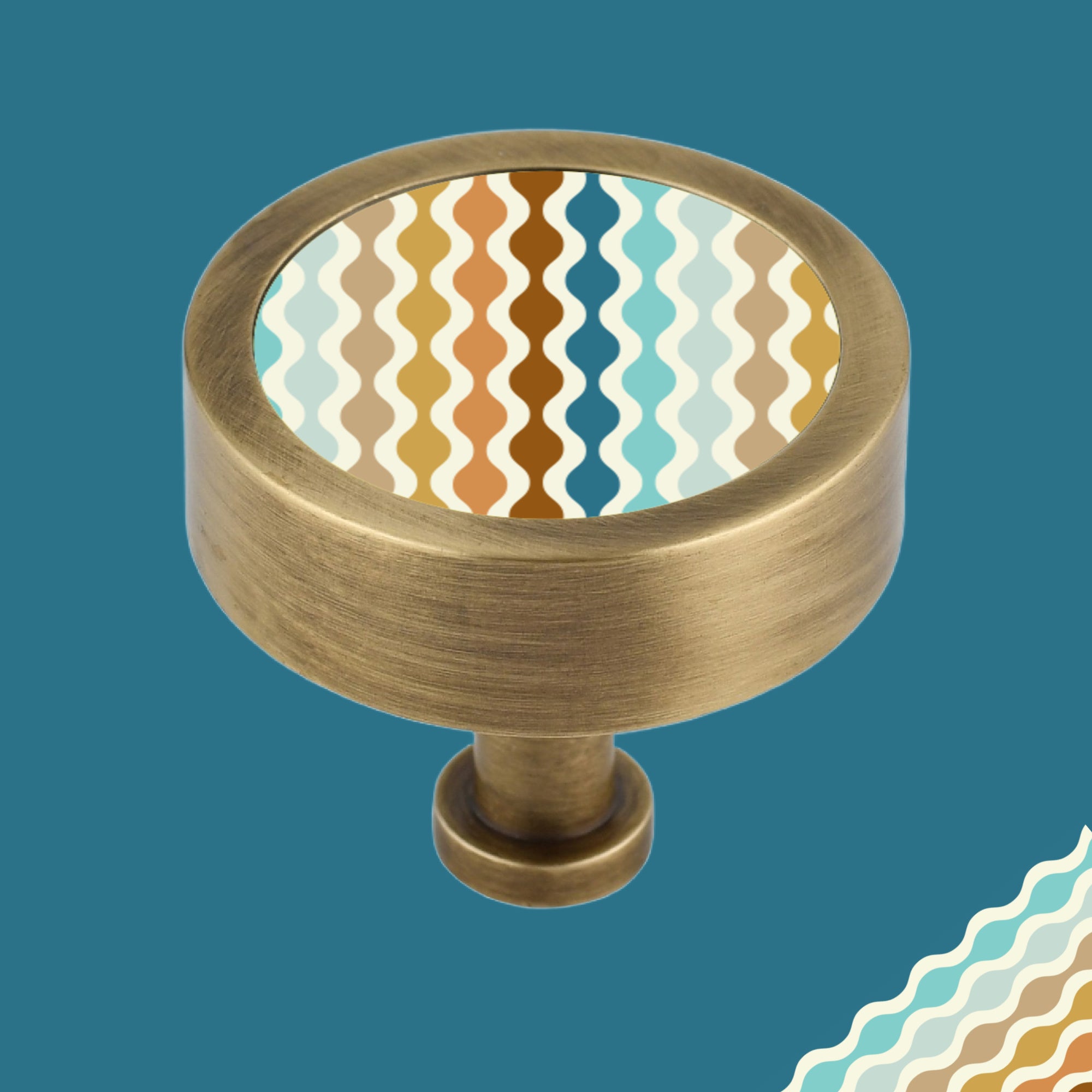 RETRO PATTERN PRINT CABINET KNOB