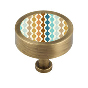 RETRO PATTERN PRINT CABINET KNOB