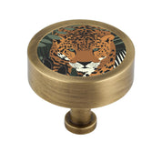 TIGER PRINT CABINET KNOB