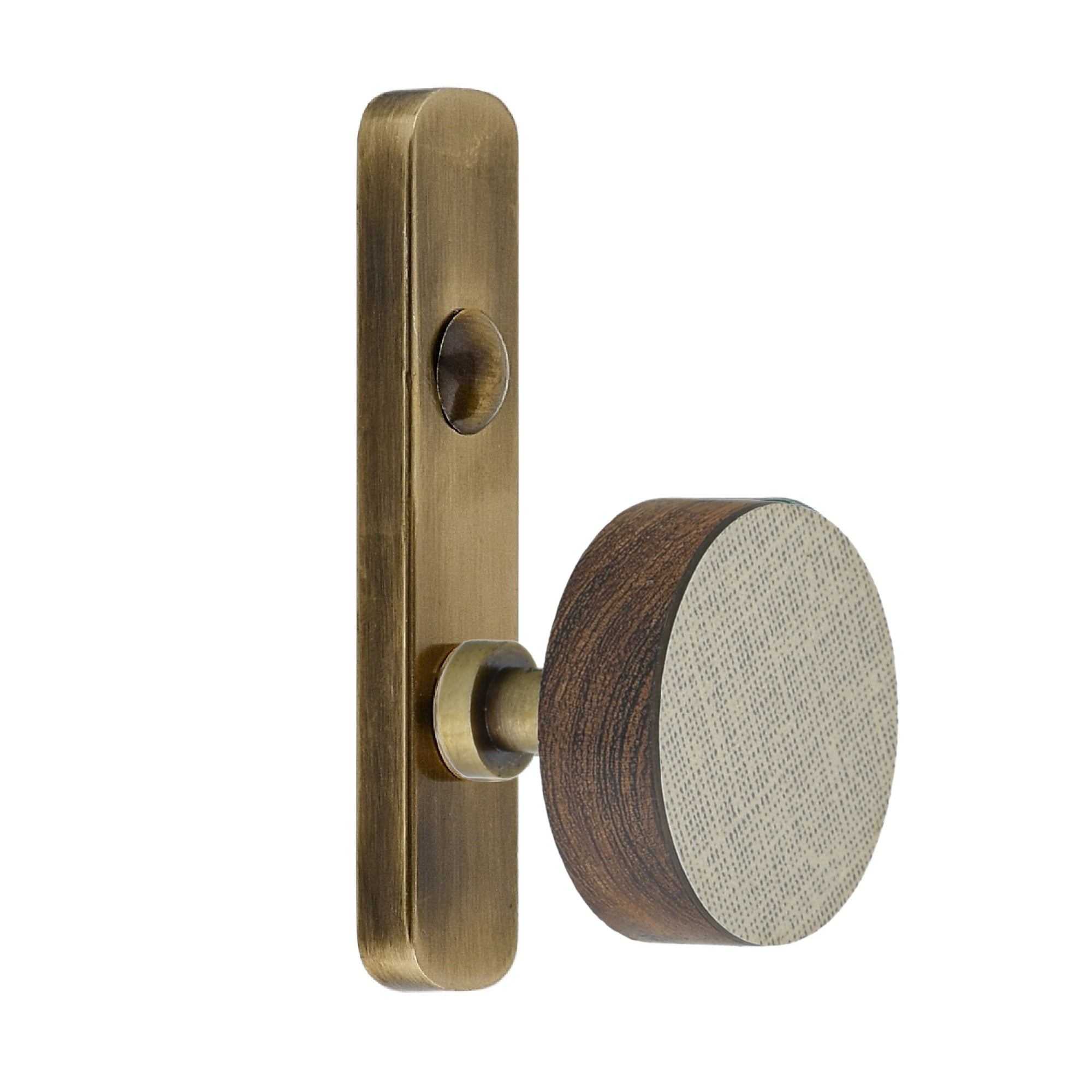 Wood & Laminate Wall Hook | Decorative Brass Knob Hook
