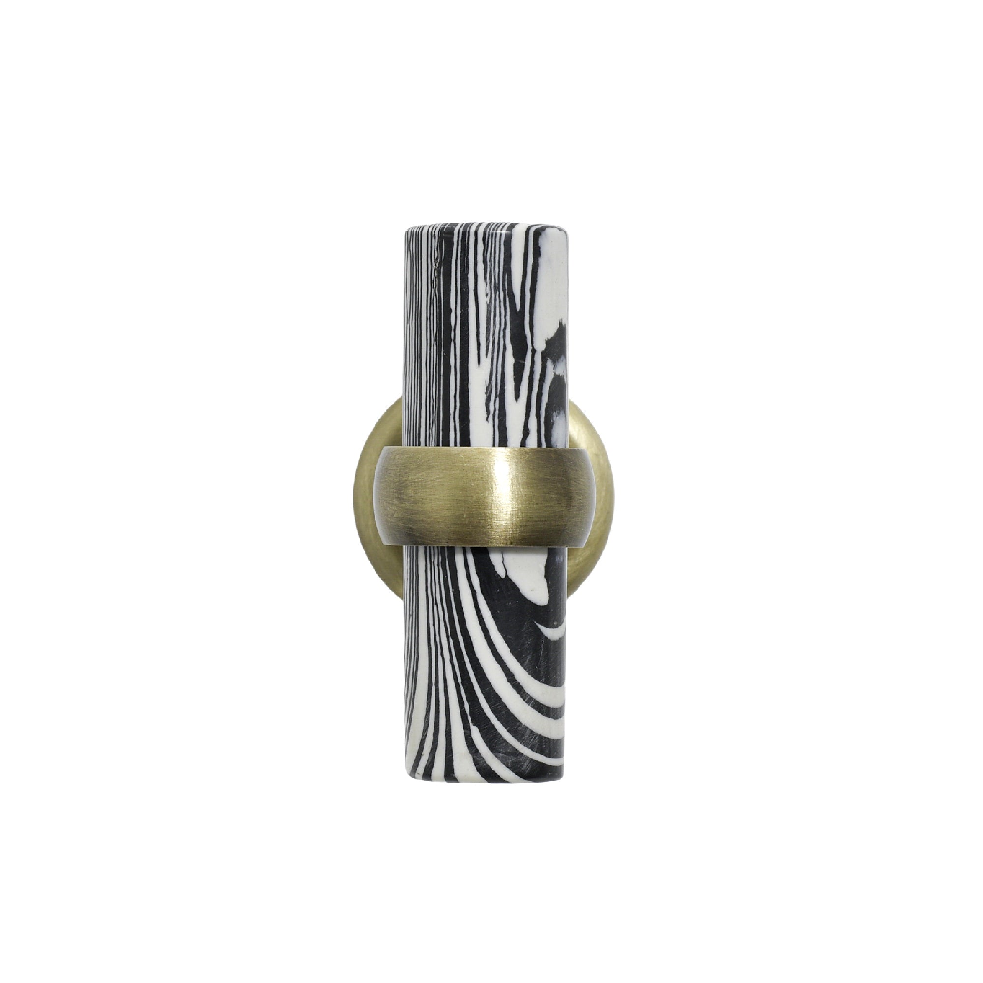 Black-White Stone Cabinet Pull - 2.5"