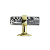 Black-White Stone Cabinet Pull - 2.5"
