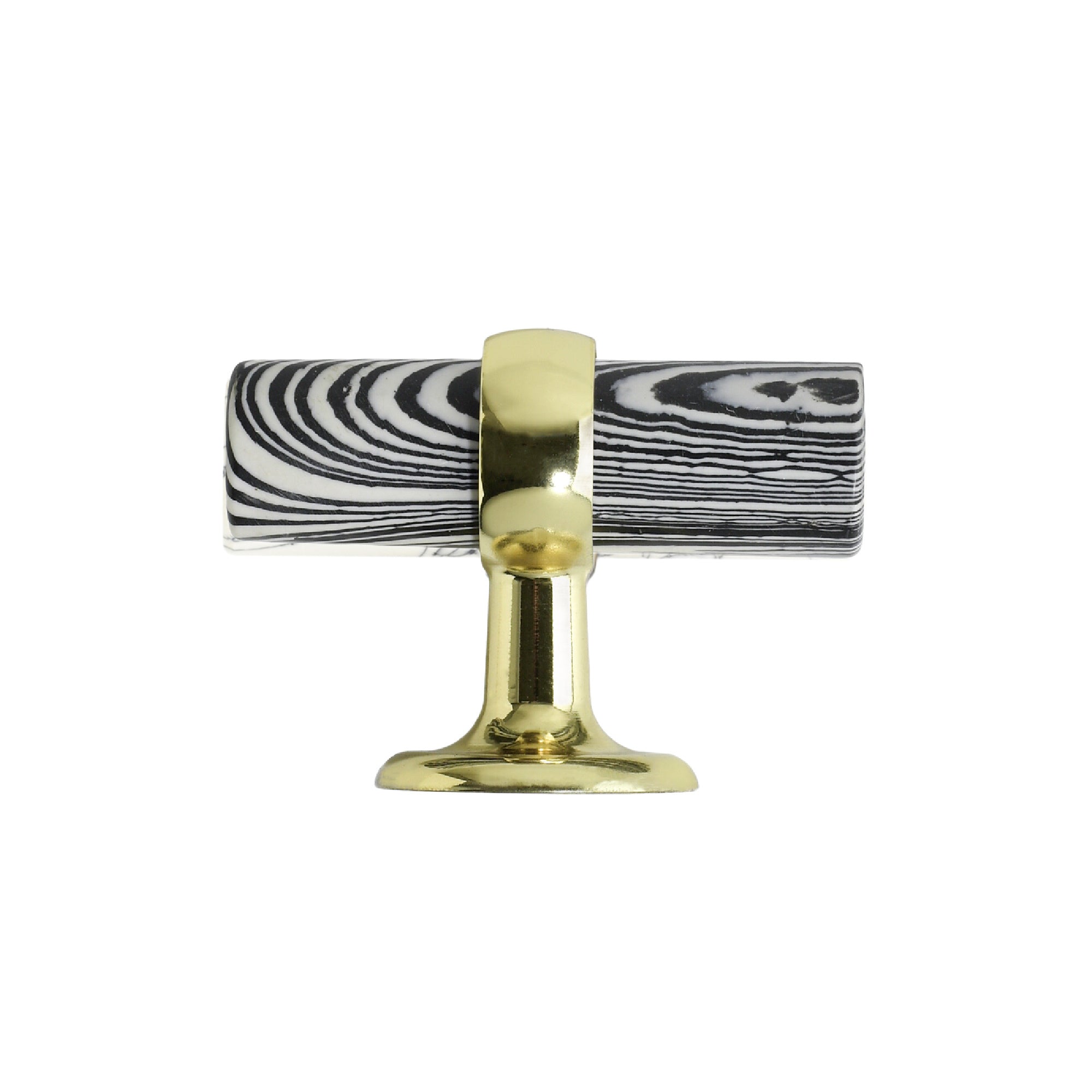 Black-White Stone Cabinet Pull - 2.5"