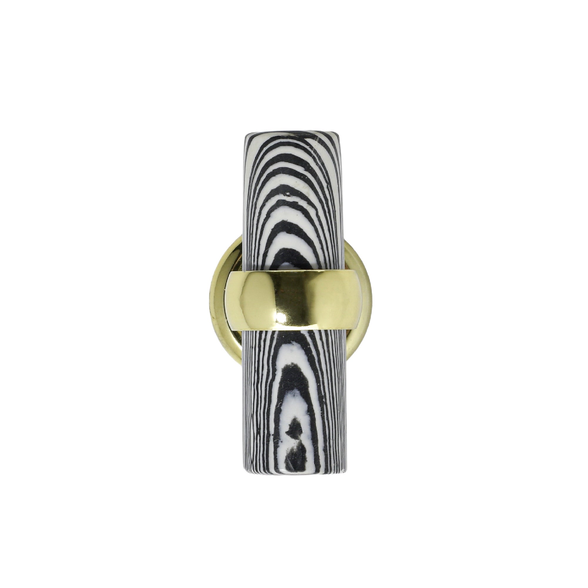 Black-White Stone Cabinet Pull - 2.5"