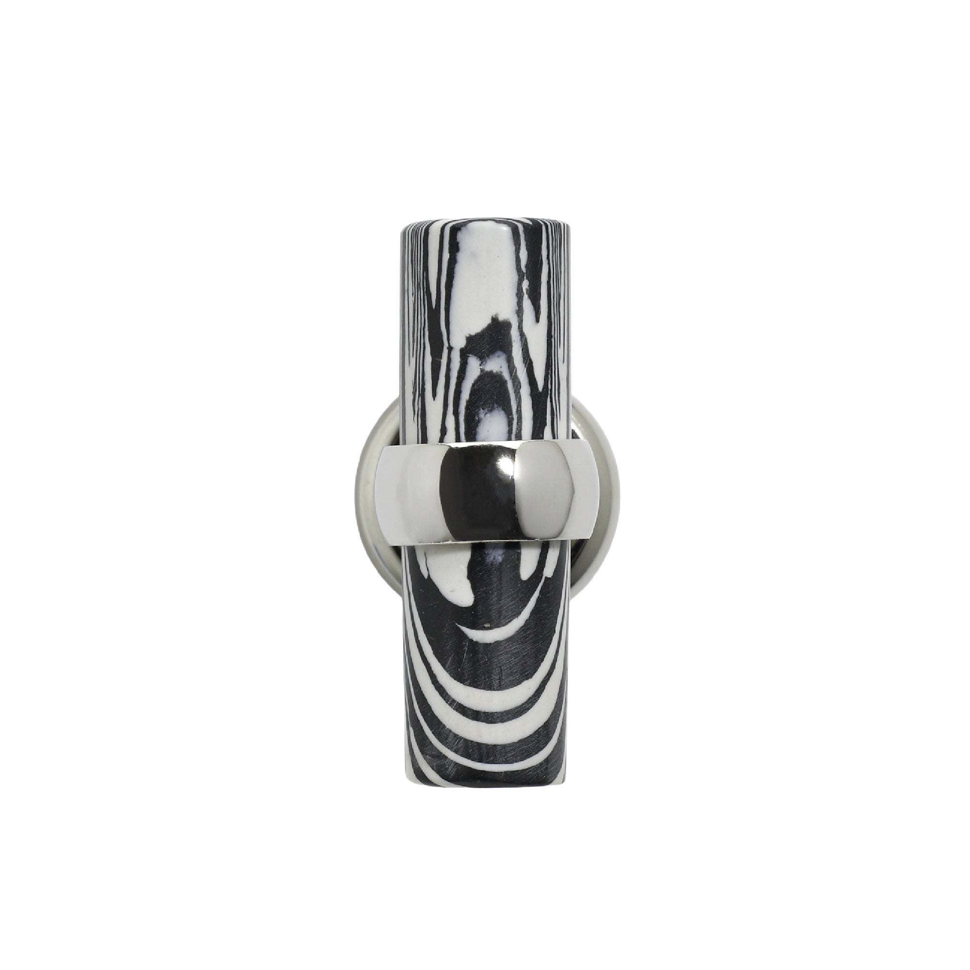 Black-White Stone Cabinet Pull - 2.5"