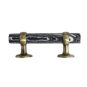 Black and White Stone Cabinet Pull - 5"