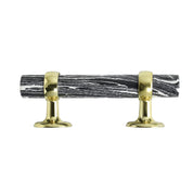 Black and White Stone Cabinet Pull - 5"