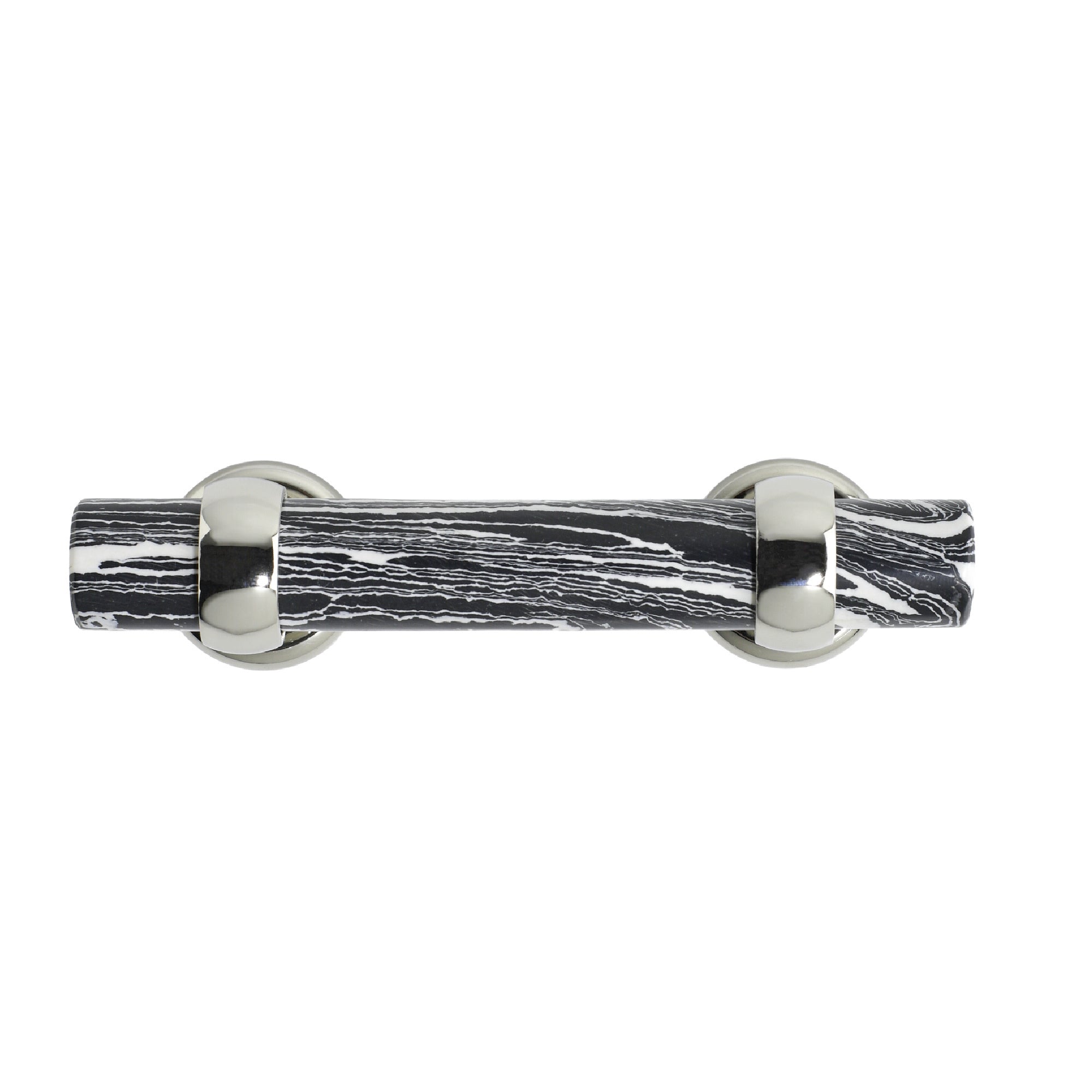 Black and White Stone Cabinet Pull - 5"