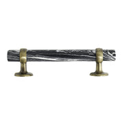 Black and White Stone Cabinet Pull - 7"