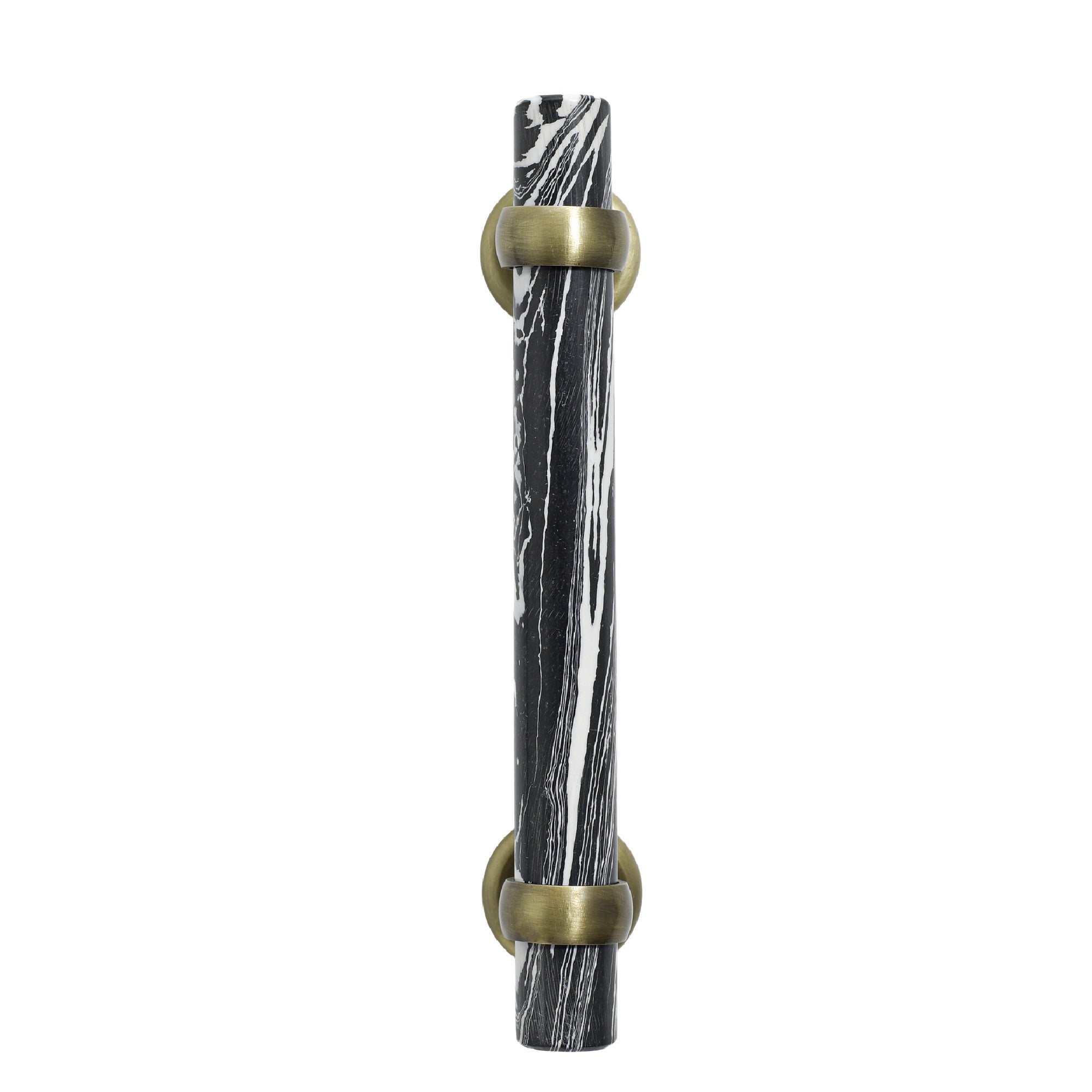 Black and White Stone Cabinet Pull - 7"