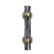 Black and White Stone Cabinet Pull - 5"