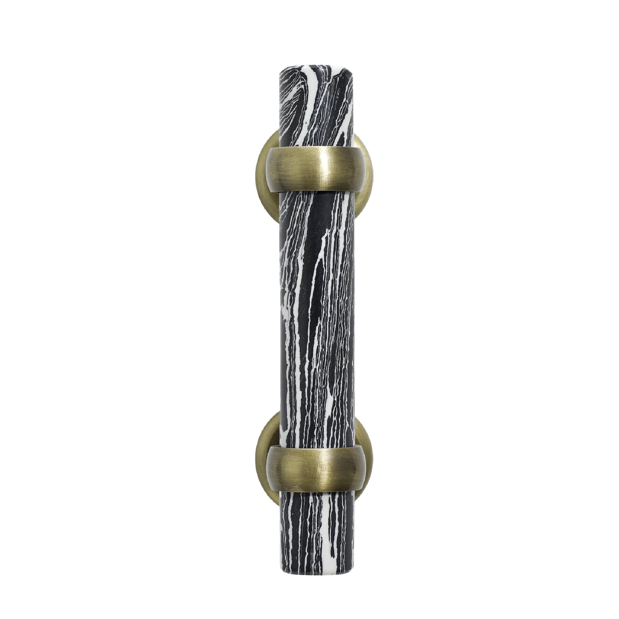 Black and White Stone Cabinet Pull - 5"