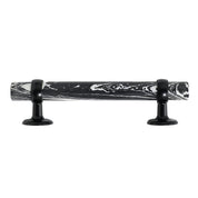 Black and White Stone Cabinet Pull - 7"