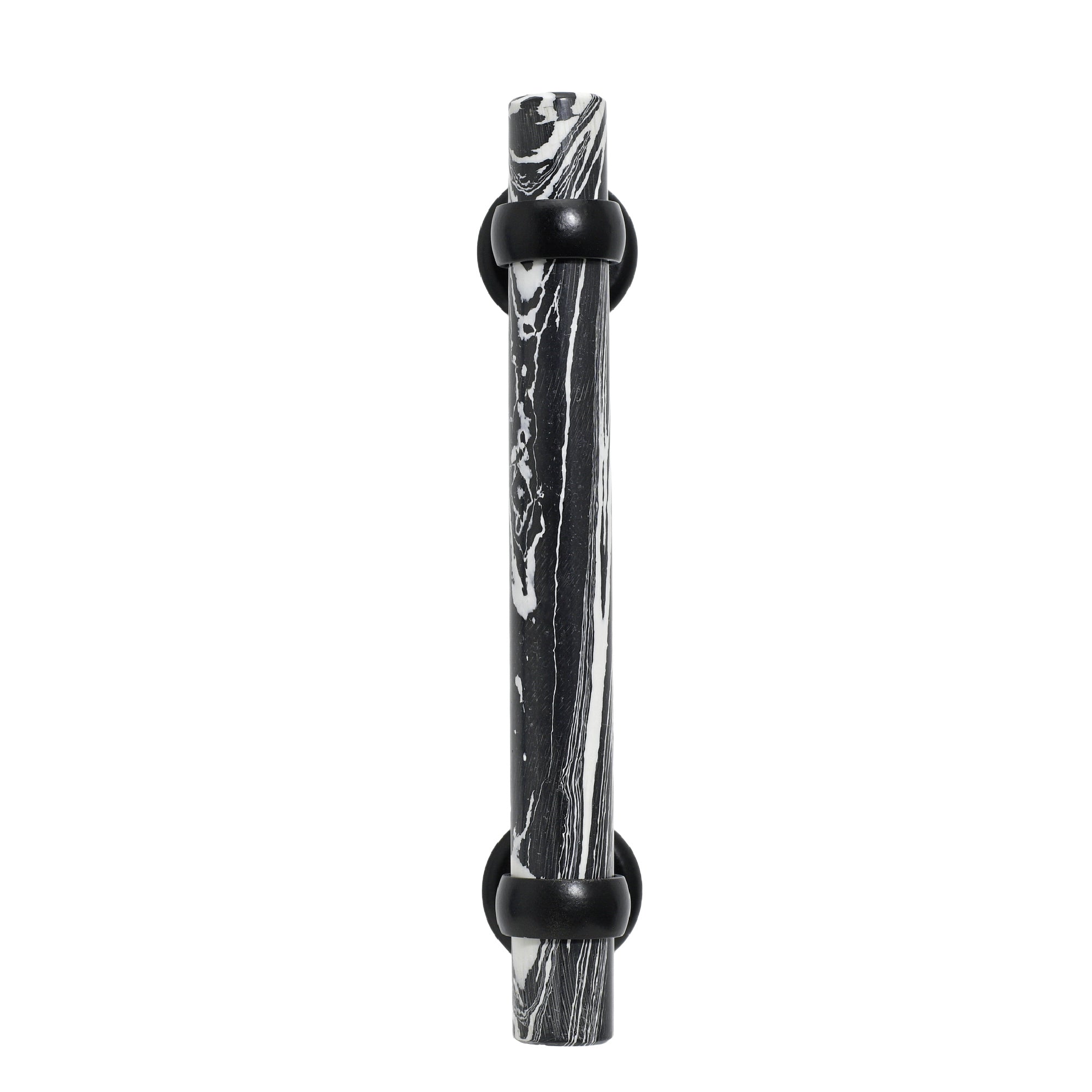 Black and White Stone Cabinet Pull - 7"