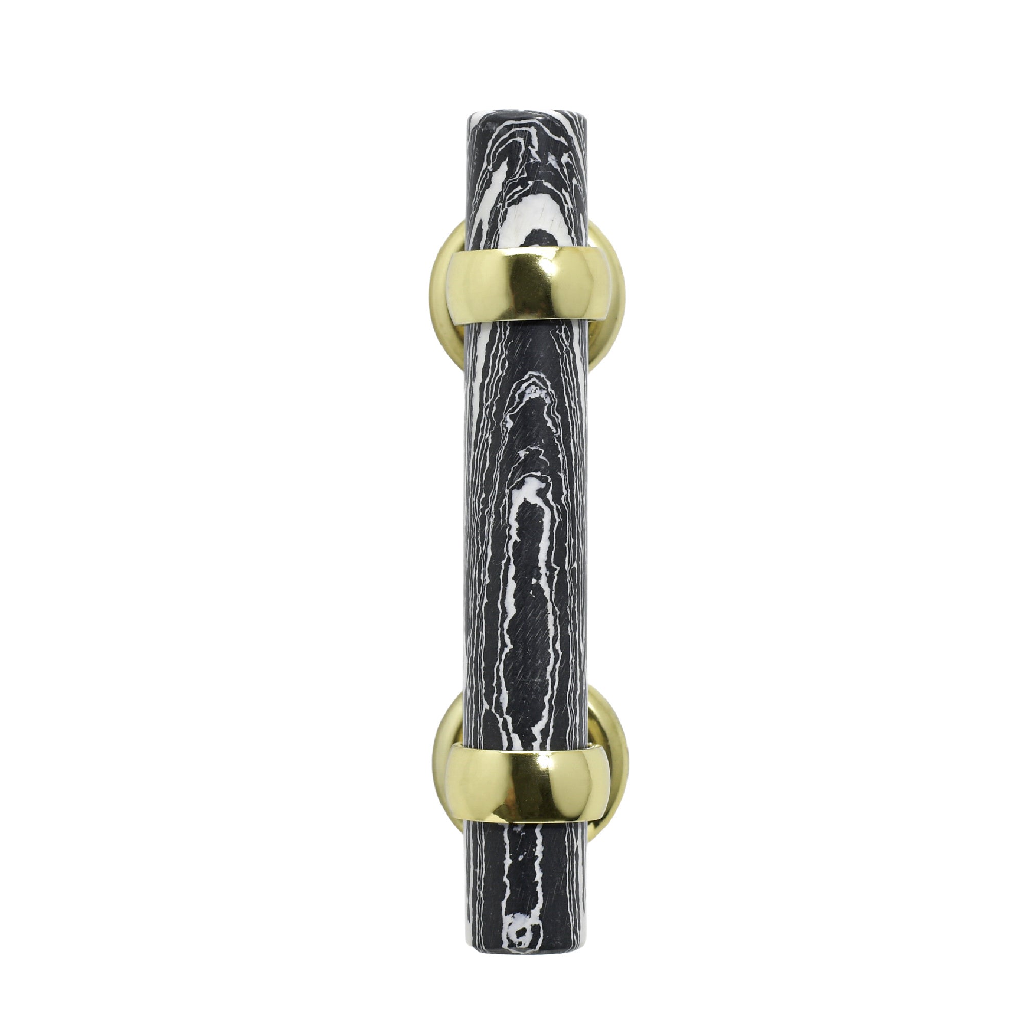 Black and White Stone Cabinet Pull - 5"