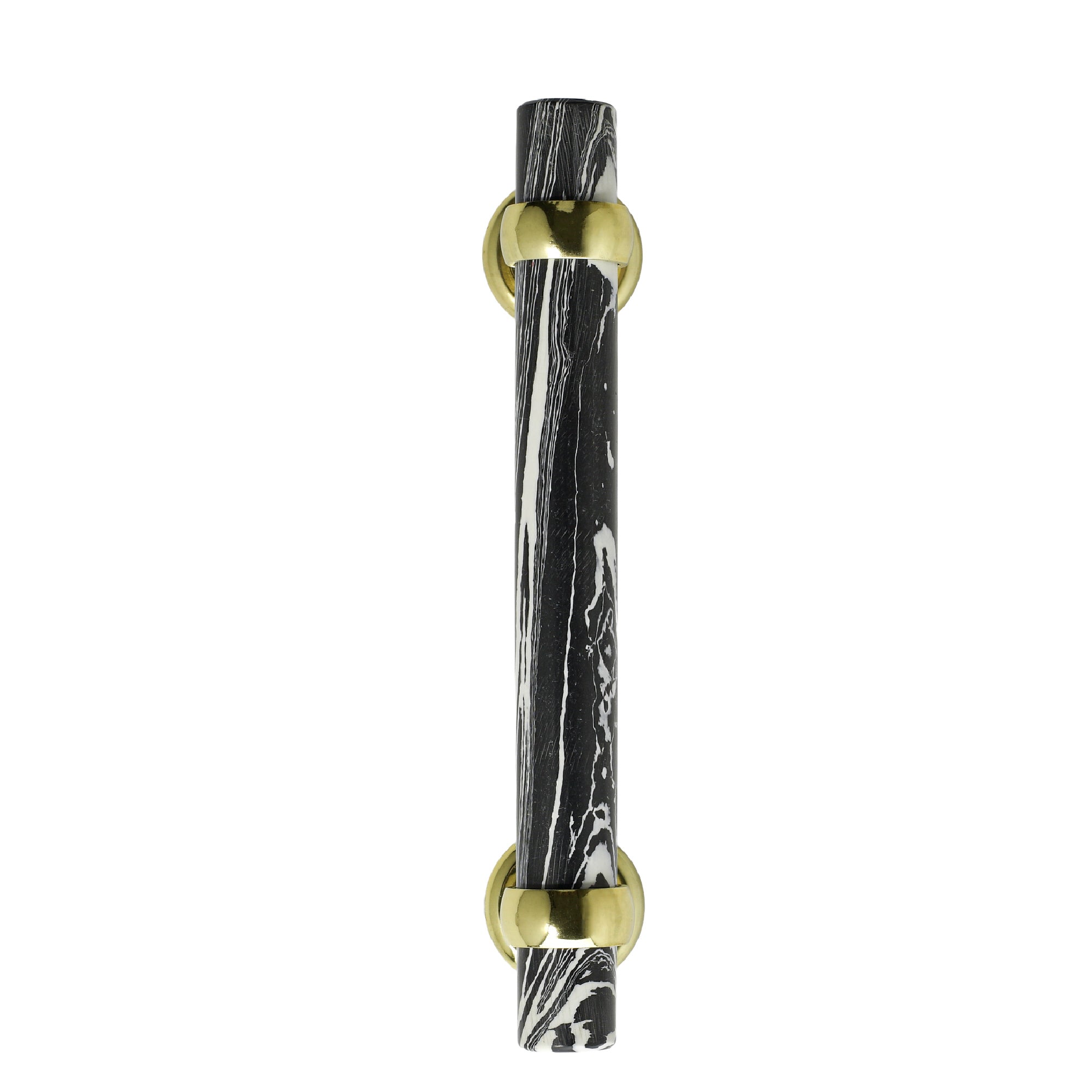 Black and White Stone Cabinet Pull - 7"