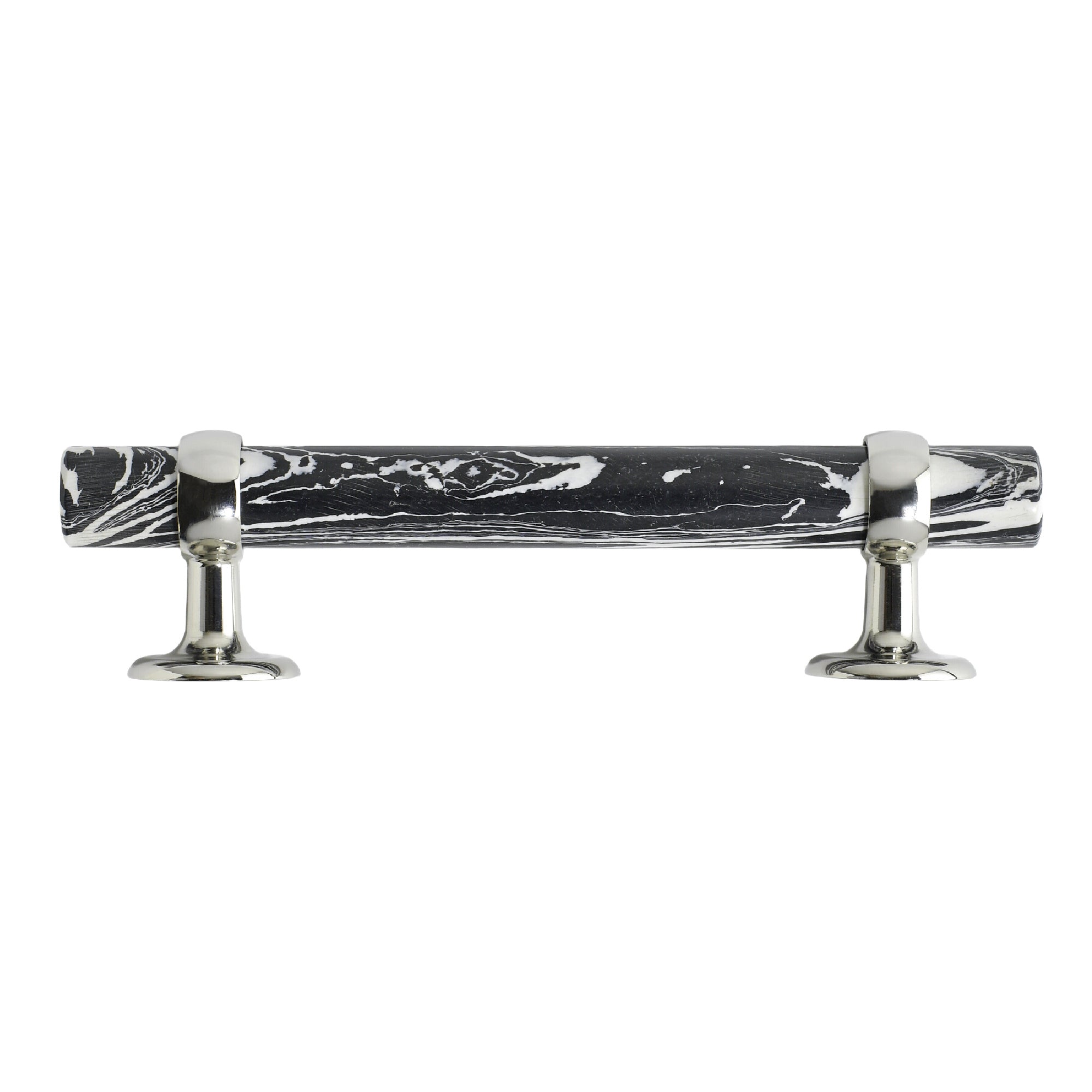 Black and White Stone Cabinet Pull - 7"
