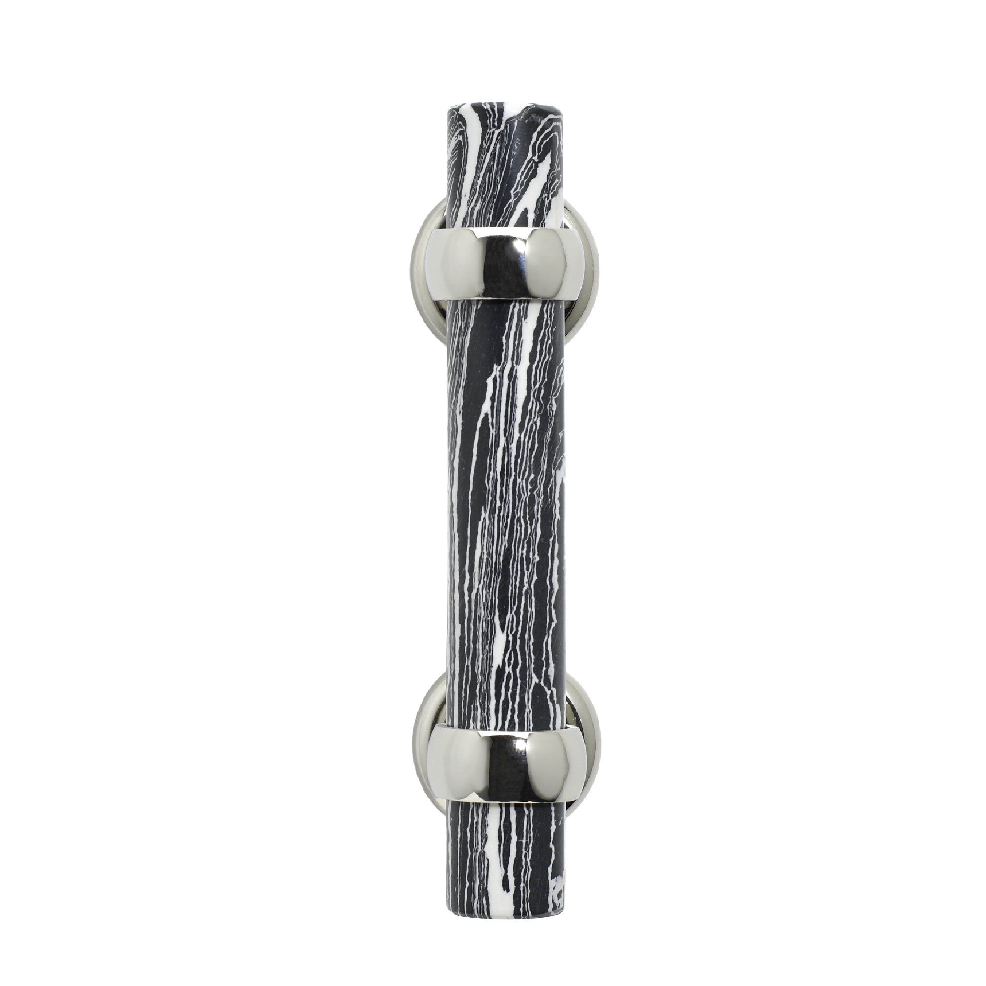 Black and White Stone Cabinet Pull - 5"