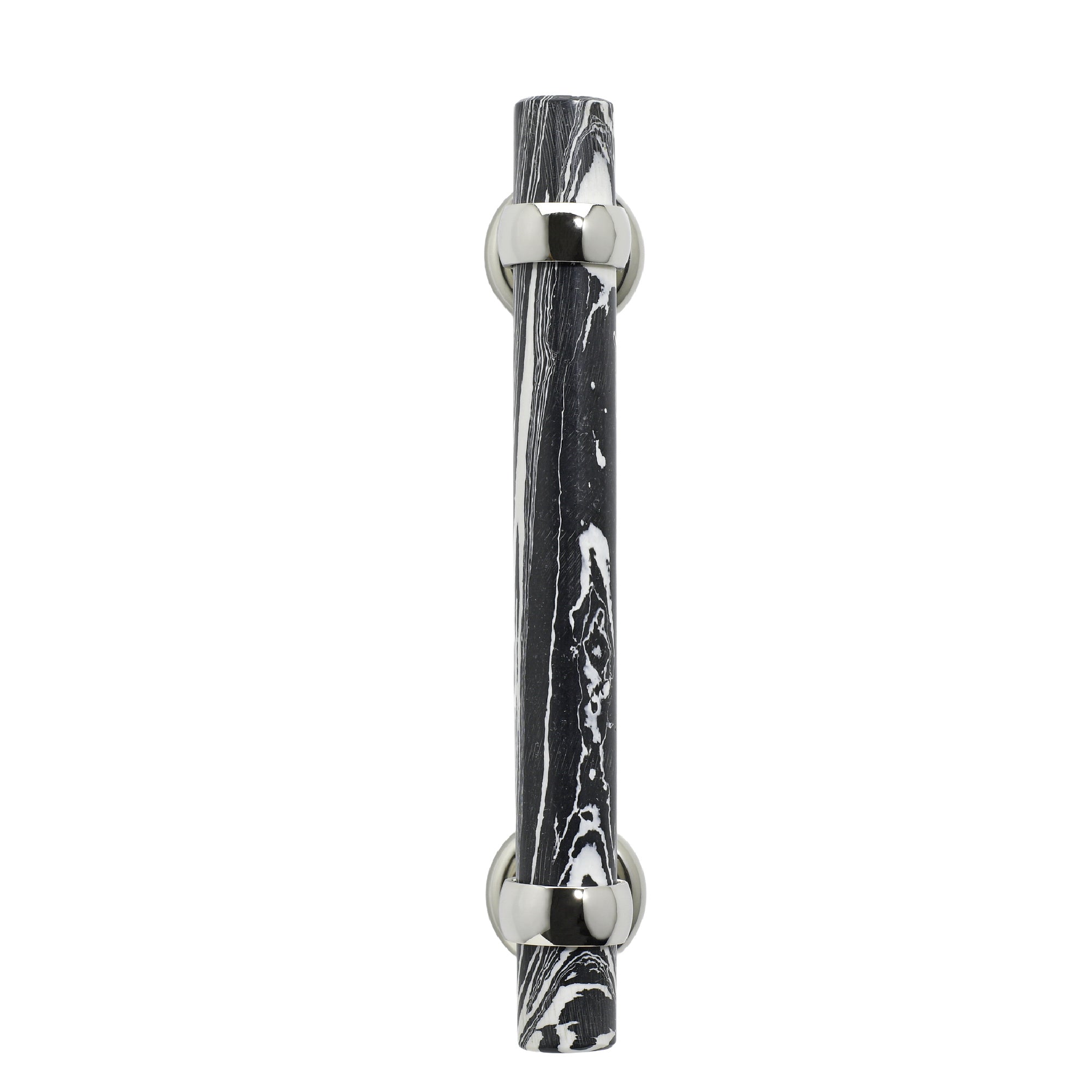 Black and White Stone Cabinet Pull - 7"