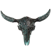 Ornate Metal Bull Skull