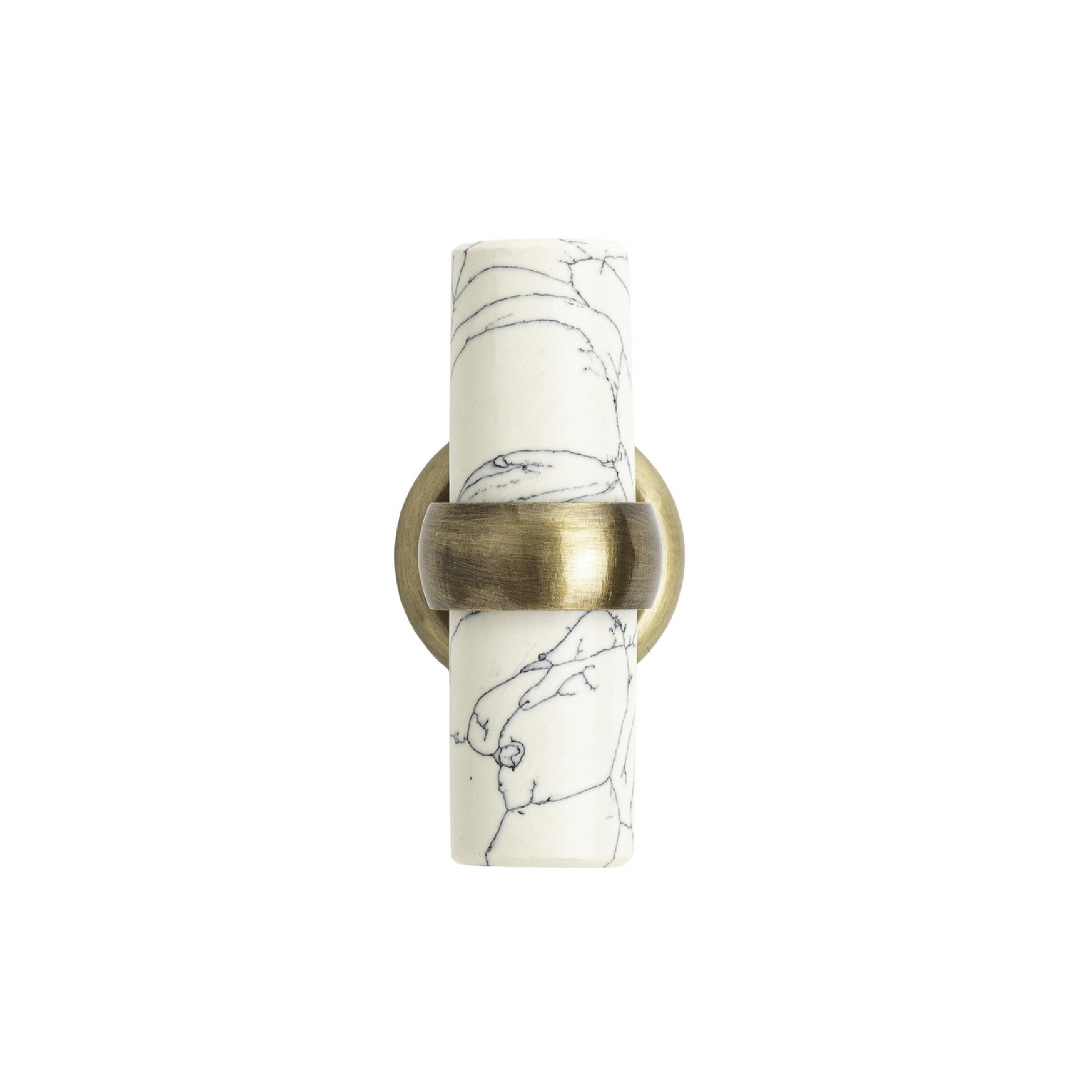 White Stone Cabinet Pull - 2.5"