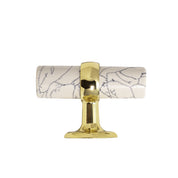 White Stone Cabinet Pull - 2.5"