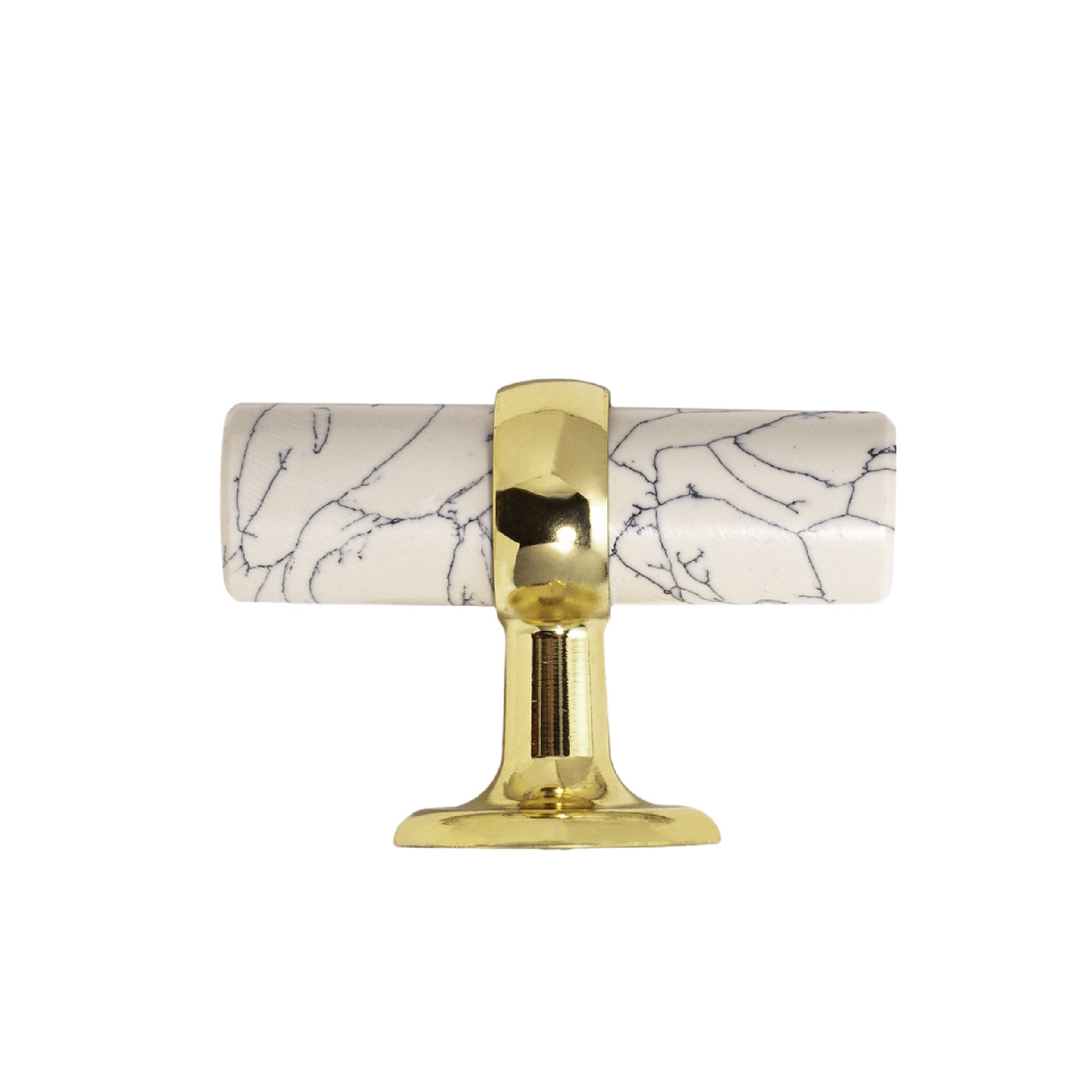 White Stone Cabinet Pull - 2.5"