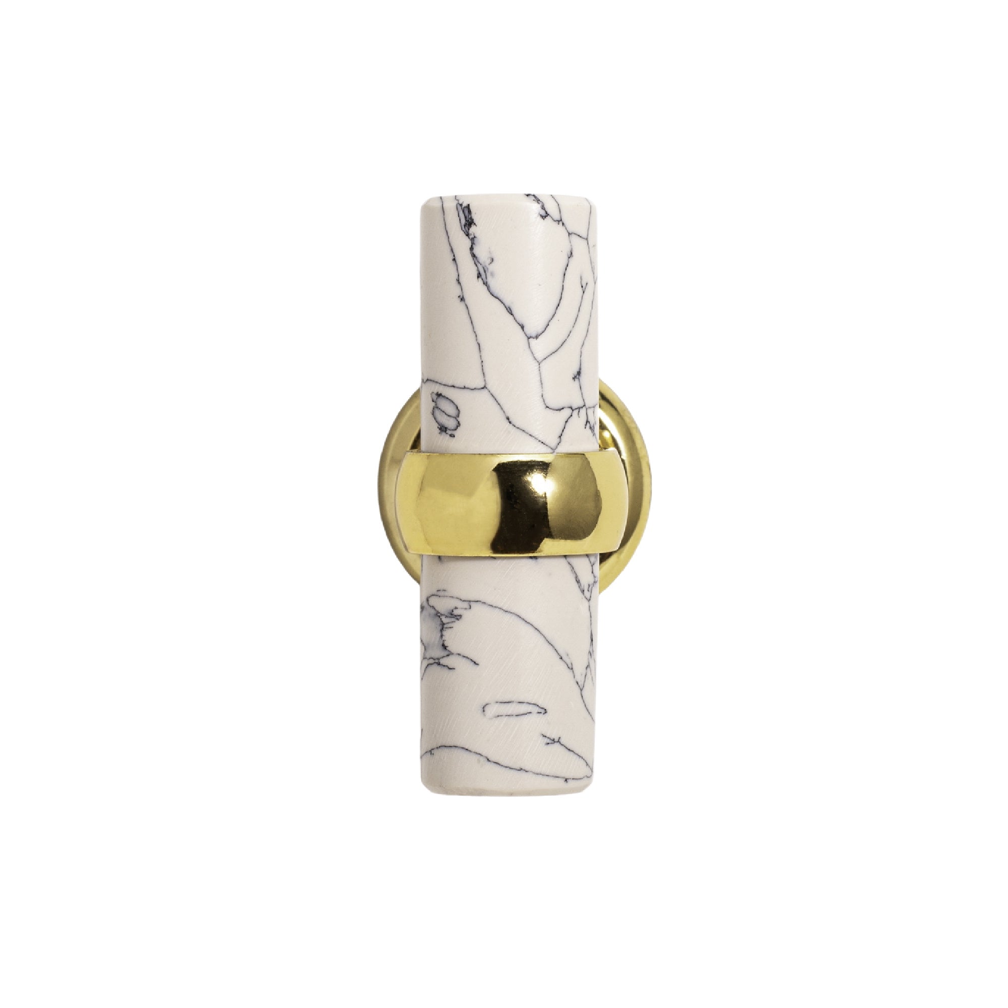 White Stone Cabinet Pull - 2.5"