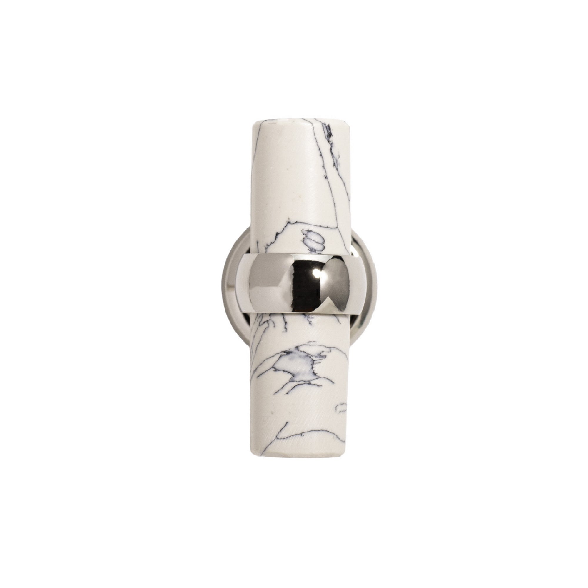 White Stone Cabinet Pull - 2.5"