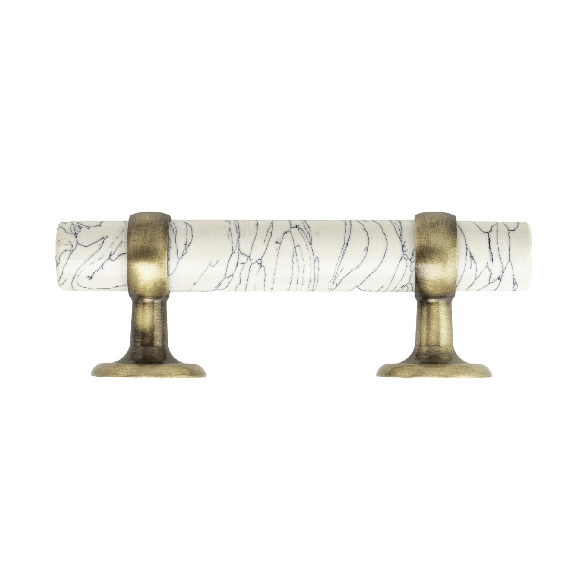 White Stone Cabinet Pull - 5"