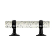 White Stone Cabinet Pull - 5"