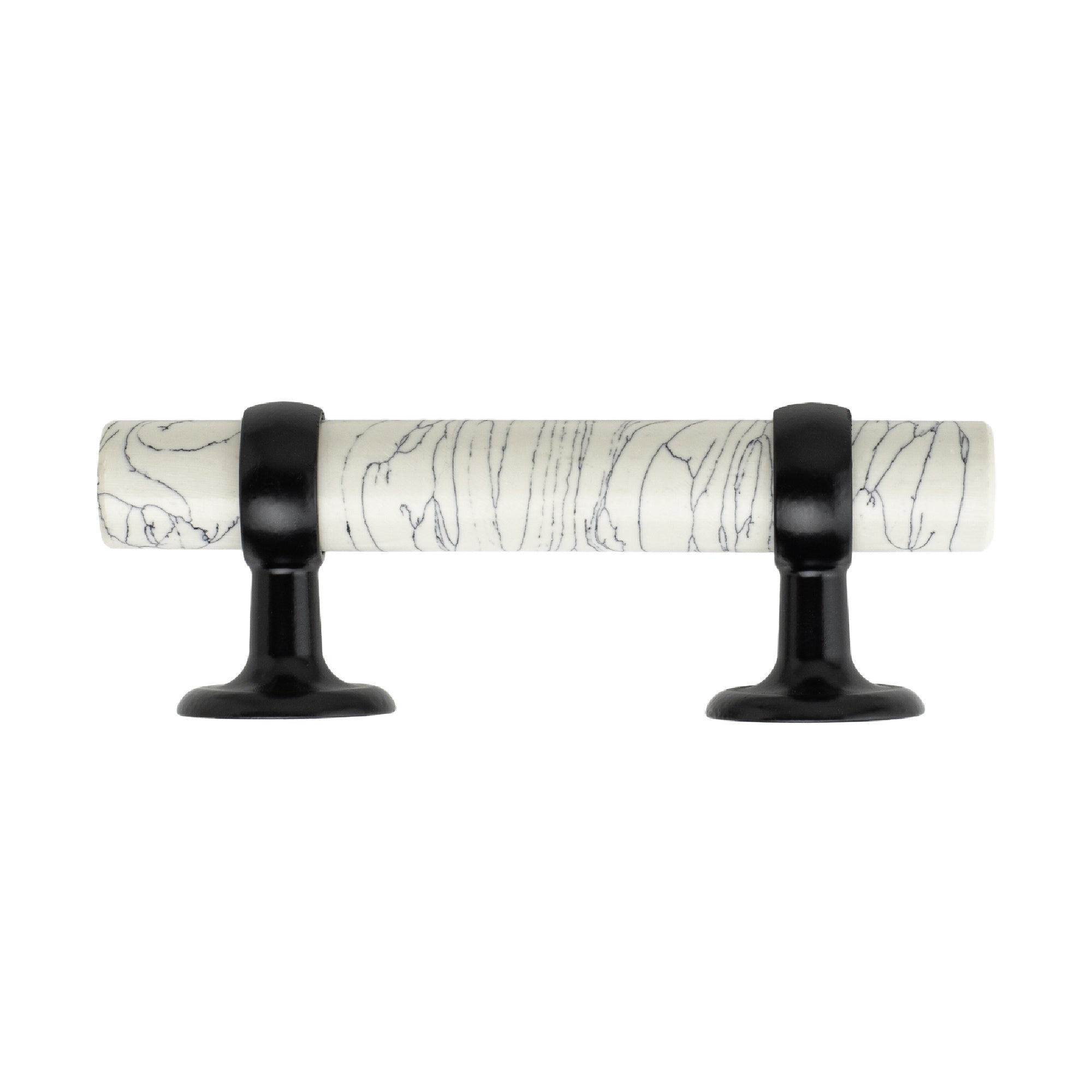 White Stone Cabinet Pull - 5"