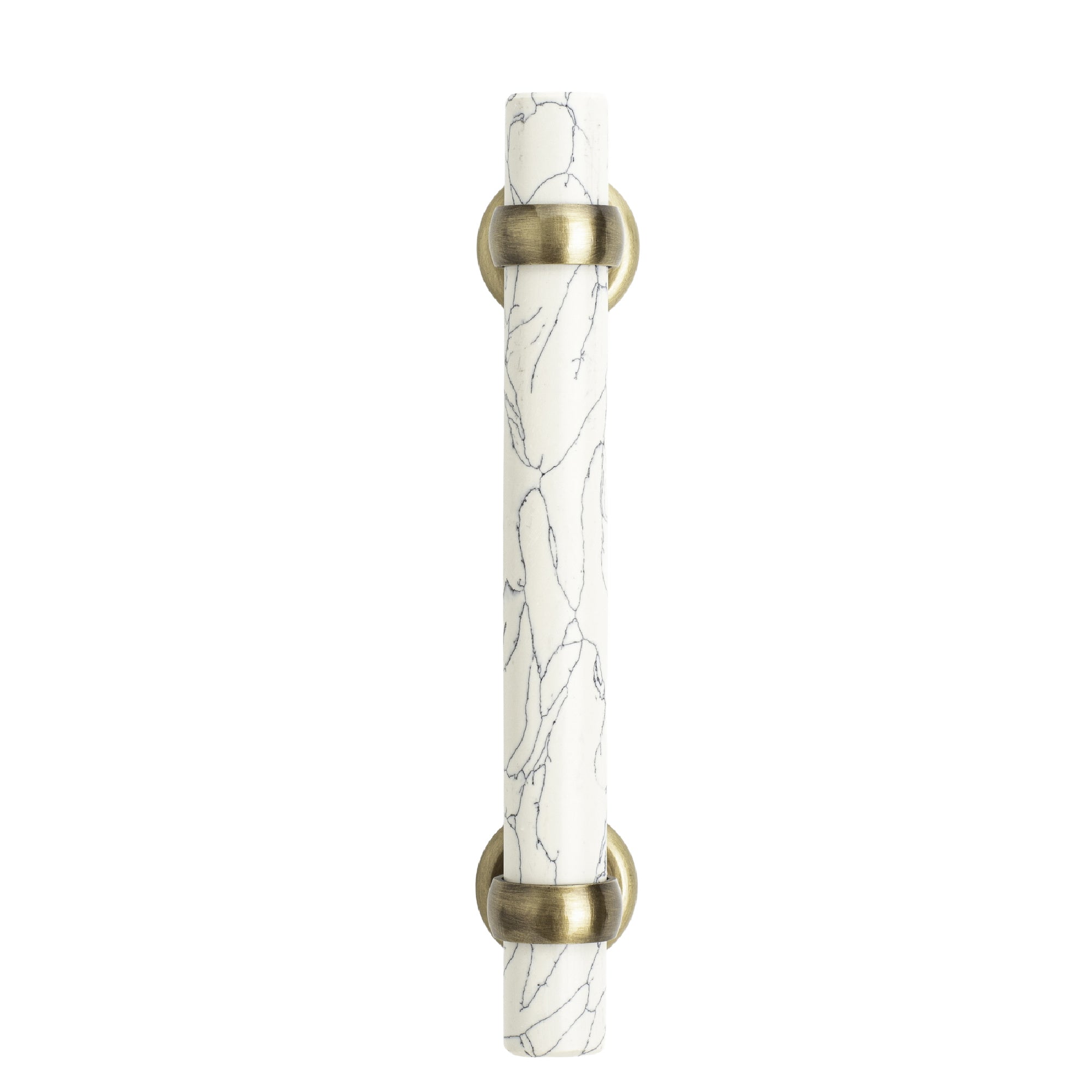 White Stone Cabinet Pull - 7"