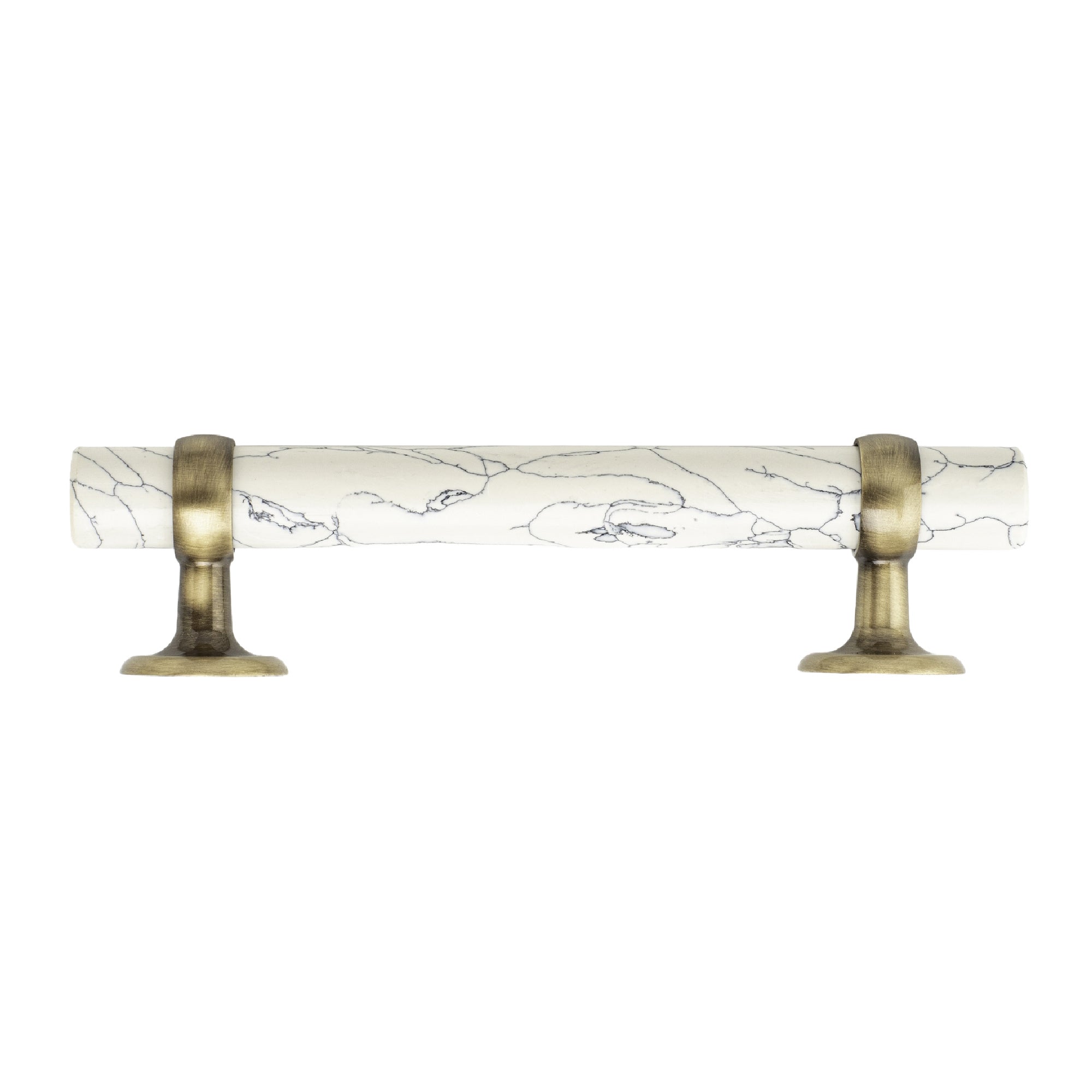 White Stone Cabinet Pull - 7"