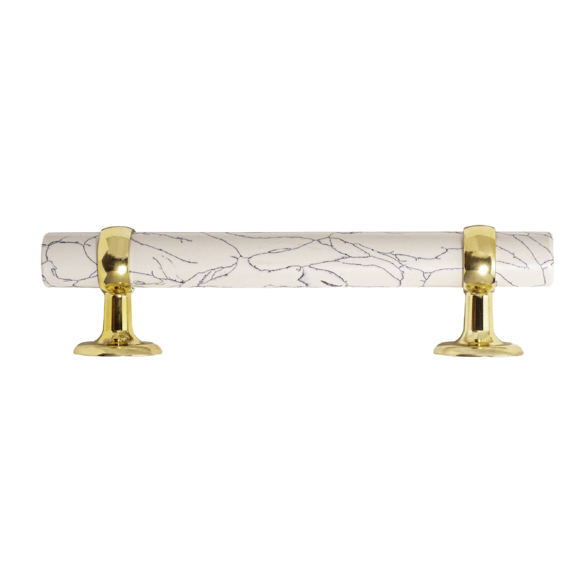White Stone Cabinet Pull - 7"