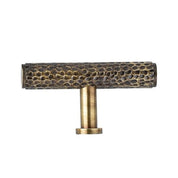 Brass T-Bar Hammered Knob