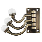 Three in One Metal and Ceramic Wall Hook