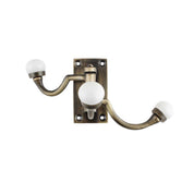 Three in One Metal and Ceramic Wall Hook