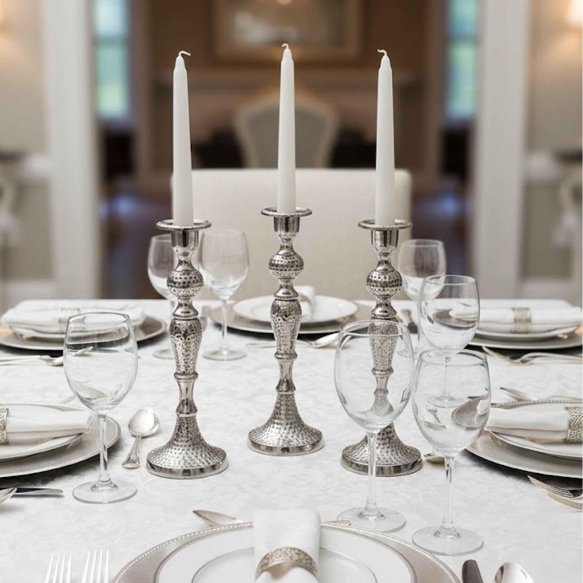 Hammered Candle Holder - 13" H