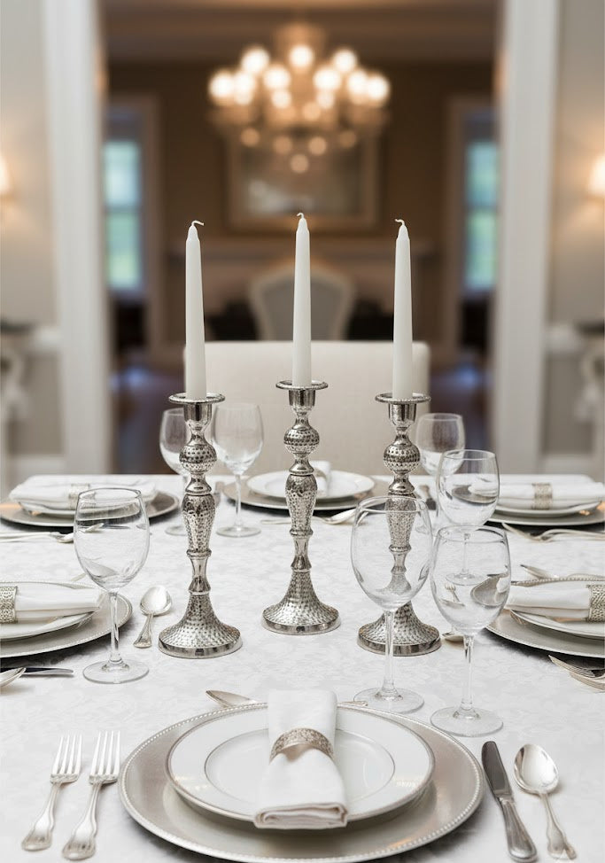 Hammered Candle Holder - 13" H