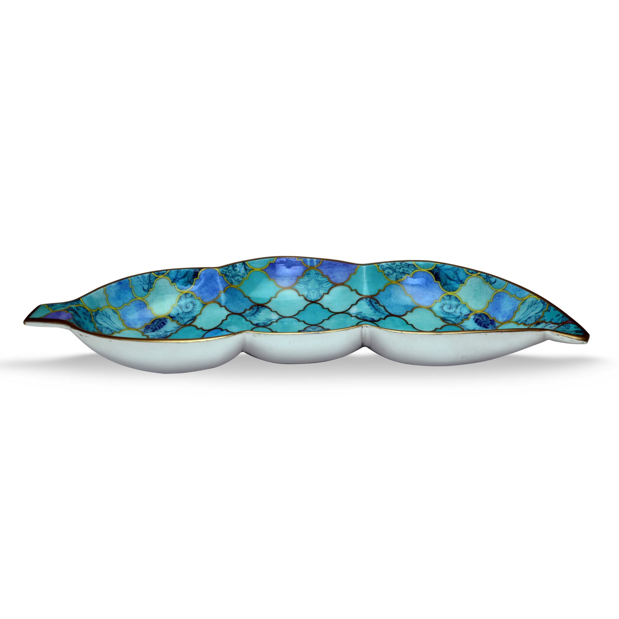 Enamel Metal Leaf Shaped Bowl