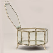 Hexagonal Glass Jewelry & Keepsake Box