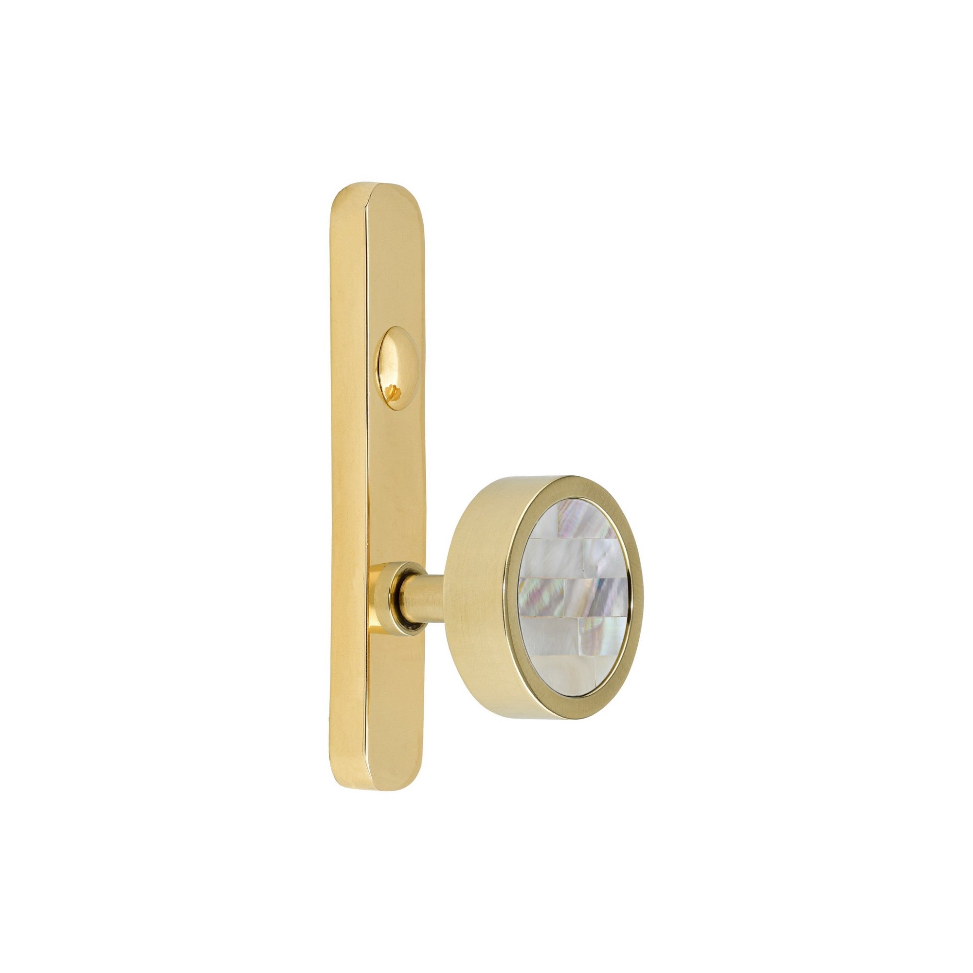 BRASS WALL HOOK WITH NATURAL WHITE MOP