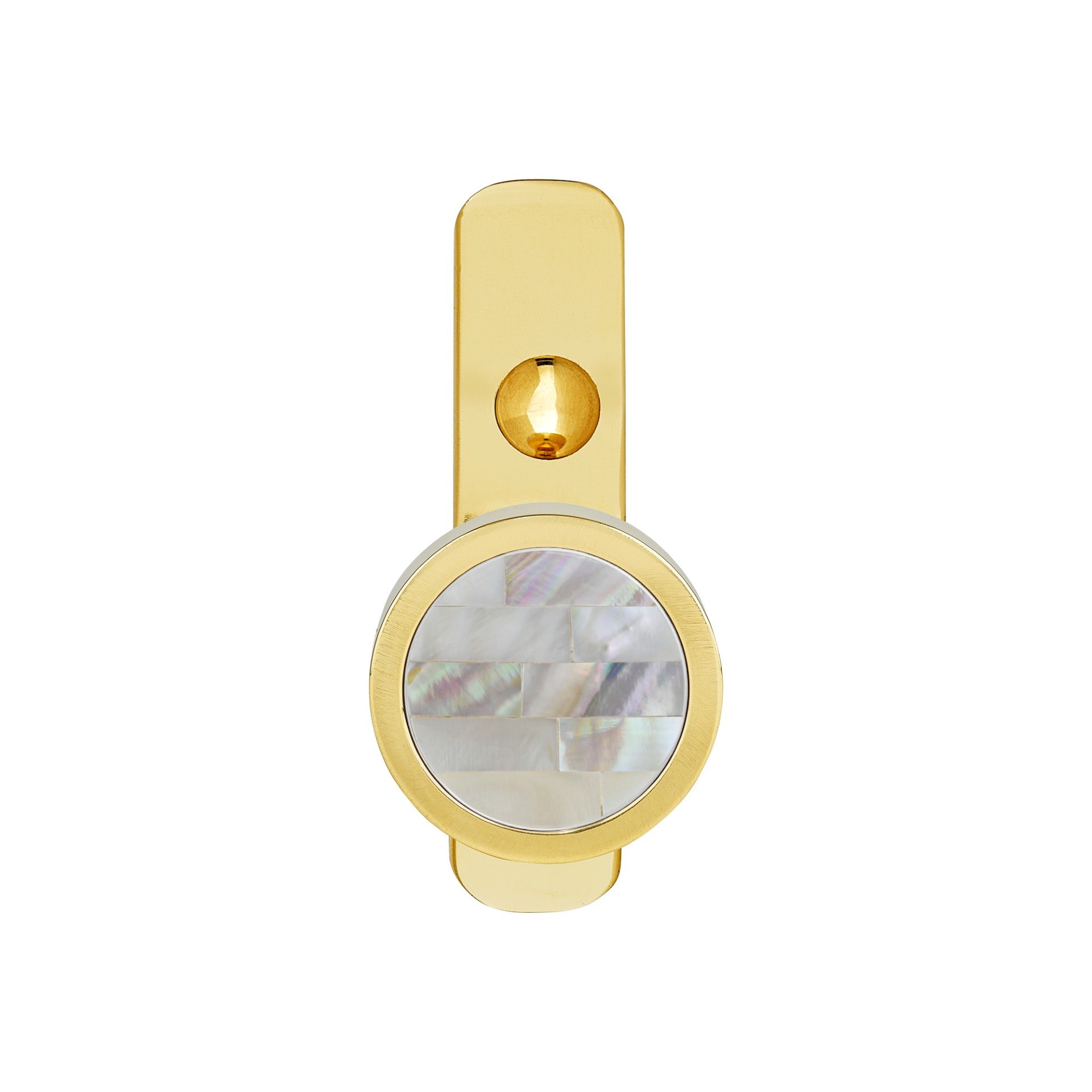 BRASS WALL HOOK WITH NATURAL WHITE MOP
