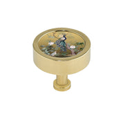 PEACOCK PRINT CABINET KNOB